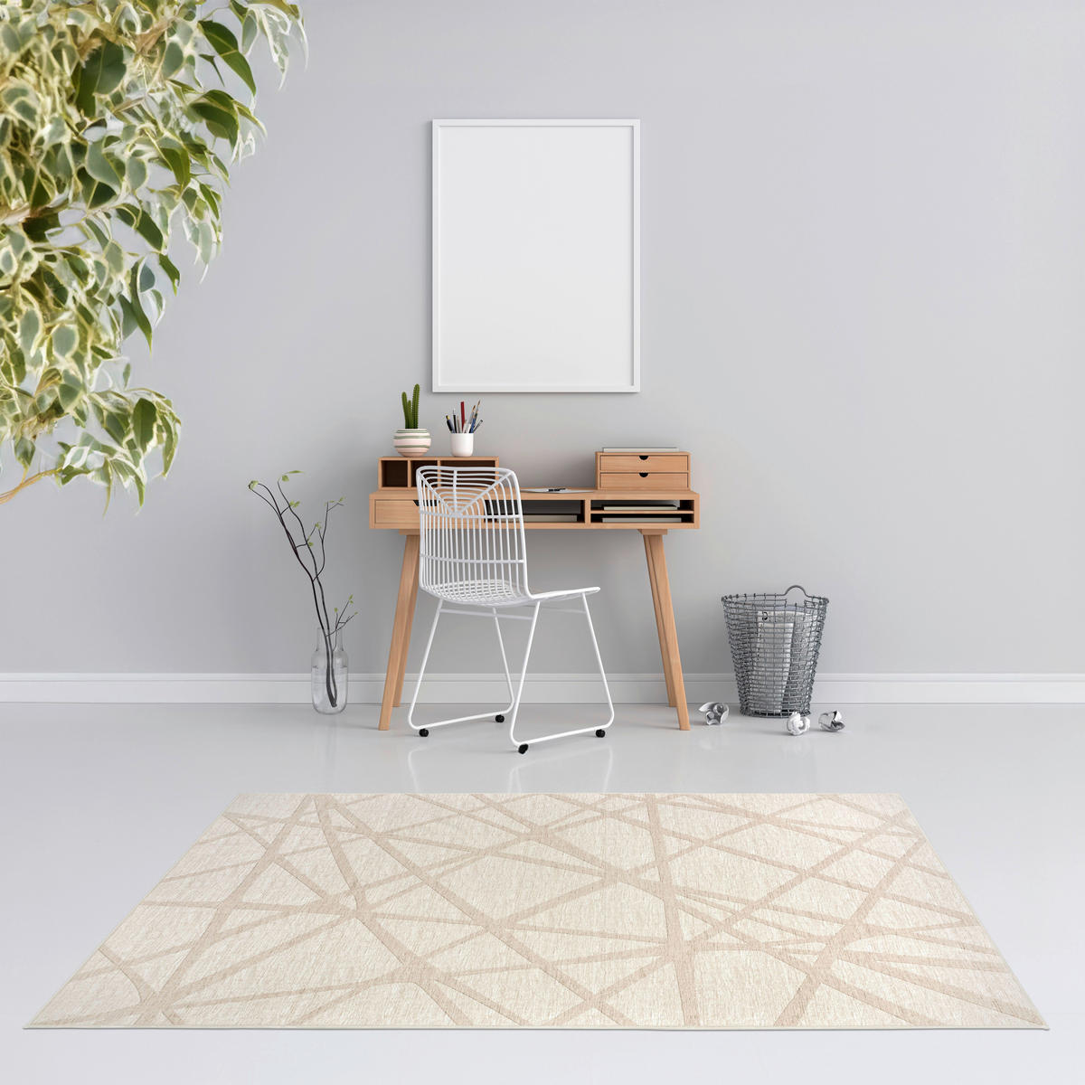 FLACHWEBETEPPICH 130/190 cm LIVING-URBAN Honig, Beige  - Beige/Honig, Design, Kunststoff/Textil (130/190cm) - Lindorug