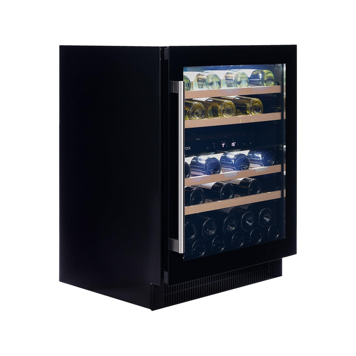 WEINKÜHLSCHRANK DAUF-39.121DB  - Schwarz, Basics, Glas/Holz (59,5/82/57,5cm)