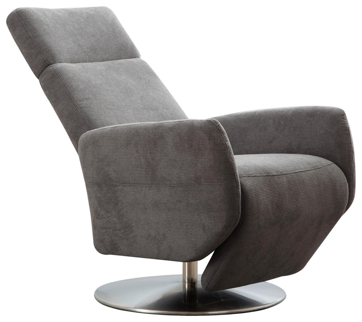 DREHSTUHL  in Flachgewebe Dunkelbraun  - Chromfarben/Dunkelbraun, Konventionell, Textil/Metall (71/110/82cm) - Sit & More
