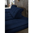 ECKSOFA in Mikrofaser Blau  198/290 cm  - Blau/Schwarz, Design, Textil/Metall (198/290cm) - Xora