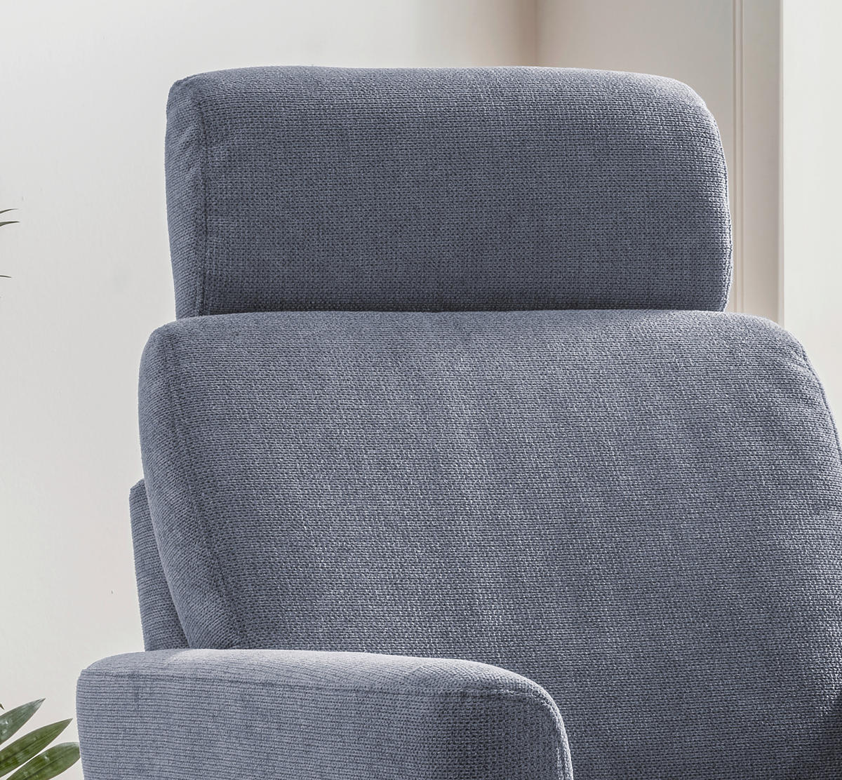 RELAXSESSEL in Textil Hellblau  - Schwarz/Hellblau, Modern, Textil/Metall (77/105/87-154cm) - Livetastic