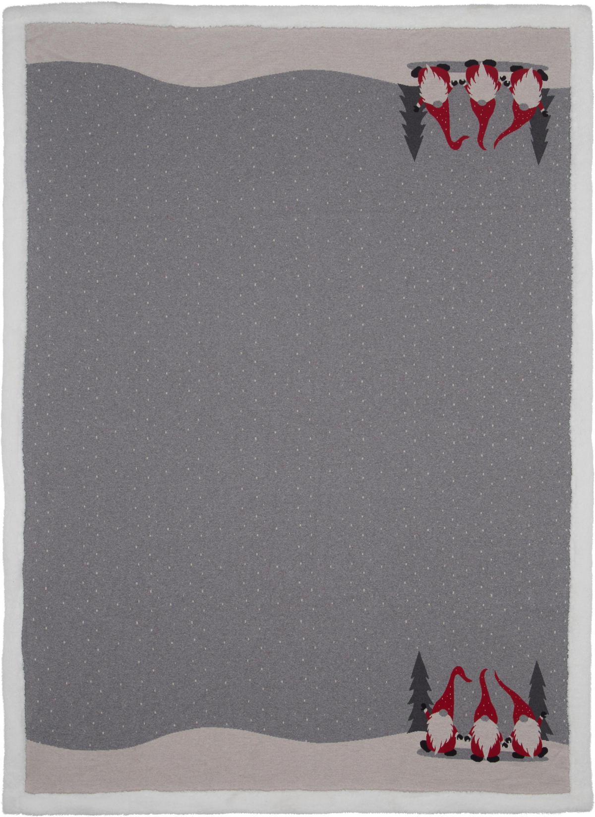 DEKORATIVNA ODEJA 150/200 cm siva, zelena, rdeča  - rdeča/siva, Konvencionalno, tekstil (150/200cm) - X-Mas