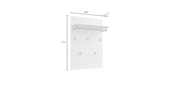 GARDEROBENPANEEL in 80/115/28 cm - Weiß, Design, Holzwerkstoff (80/115/28cm) - Xora