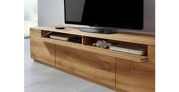 WOHNWAND in Eichefarben, Weiß - Eichefarben/Weiß, Natur, Glas/Holz (308,6/190,5/46,5cm) - Valnatura
