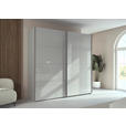 SCHWEBETÜRENSCHRANK 226/223/68 cm 2-türig Weiß, Seidengrau  - Seidengrau/Alufarben, Design, Glas/Holzwerkstoff (226/223/68cm) - Xora