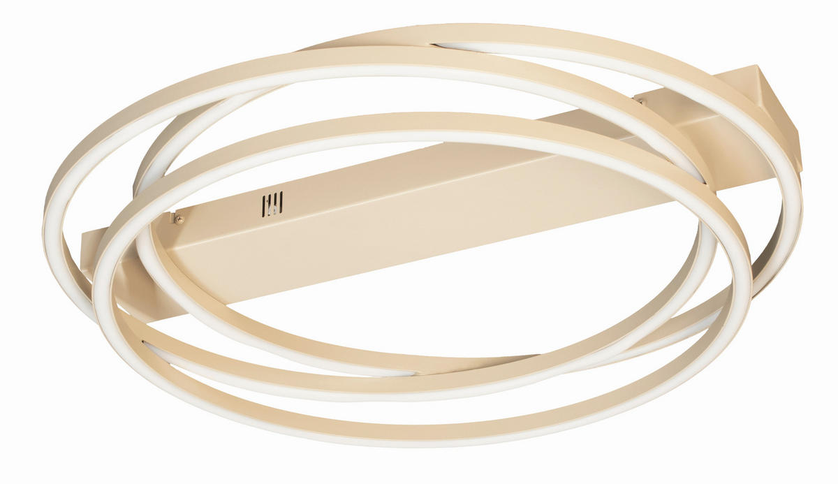 LED-DECKENLEUCHTE 56/56/8,5 cm  - Sandfarben, Design, Metall (56/56/8,5cm) - Fischer & Honsel