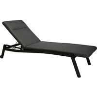 GARTENLIEGE 70/41/204 cm  - Schwarz, KONVENTIONELL, Textil/Metall (70/41/204cm) - Stern