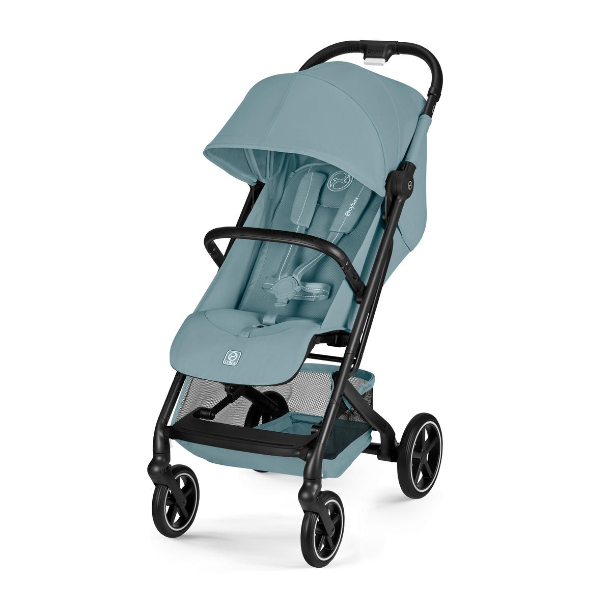 BUGGY BEEZY BLK  - Pastellblau/Schwarz, Basics, Kunststoff/Textil (82/45,5/107cm) - cybex GOLD