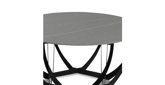 COUCHTISCH 80/80/40 cm rund Grau, Schwarz  - Schwarz/Grau, Basics, Stein/Metall (80/80/40cm) - Xora
