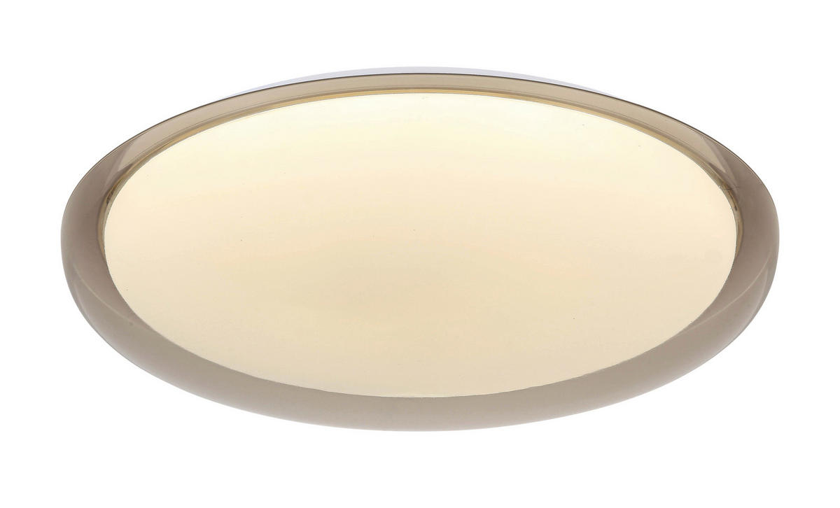 LED MENNYEZETI LÁMPA - áttetsző/fehér, Trend, műanyag/fém (50/9cm) - Novel