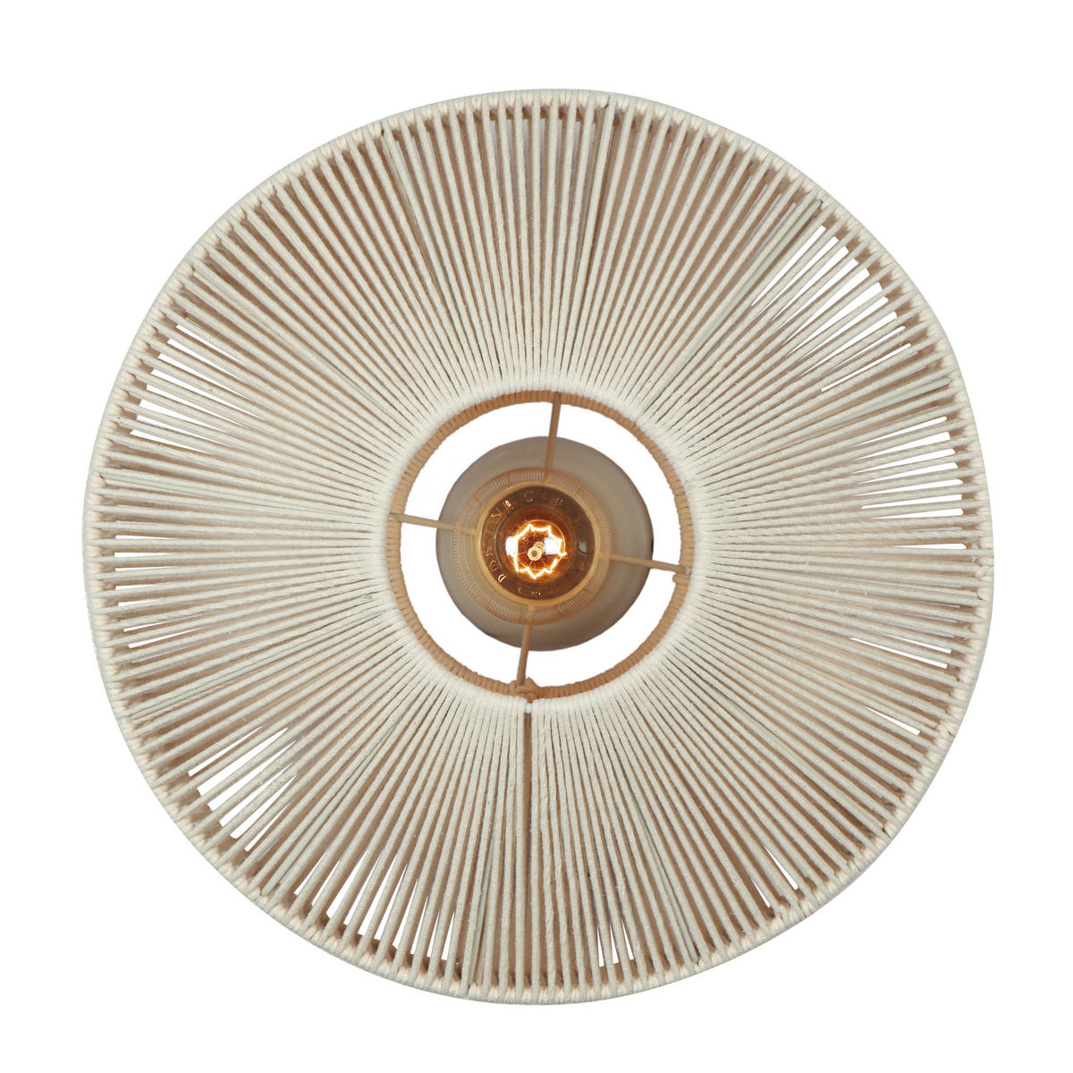 DECKENLEUCHTE  46/31 cm    - Weiss/Beige, Natur, Textil/Metall (46/31cm) - Trio Leuchten