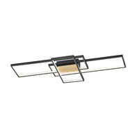 LED-DECKENLEUCHTE Tucson 104,0/9,5/42,0 cm   - Schwarz, Trend, Metall (104,0/9,5/42,0cm) - Trio Leuchten