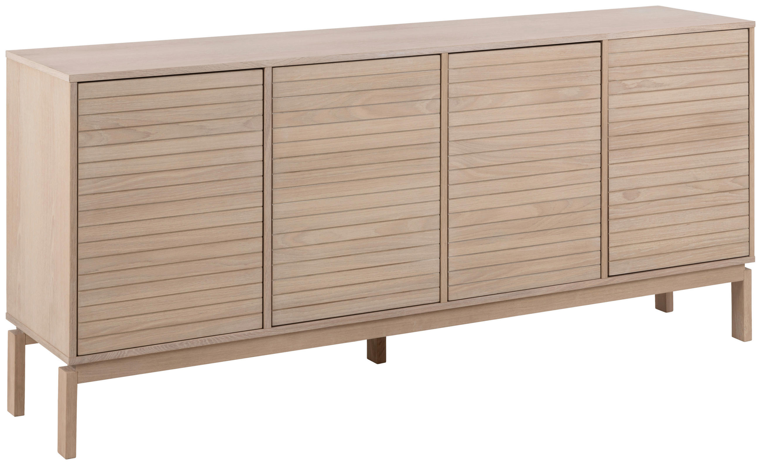 KOMODA, barve hrasta  - barve hrasta/bela, Design, leseni material/les (180/80/40cm) - Livetastic
