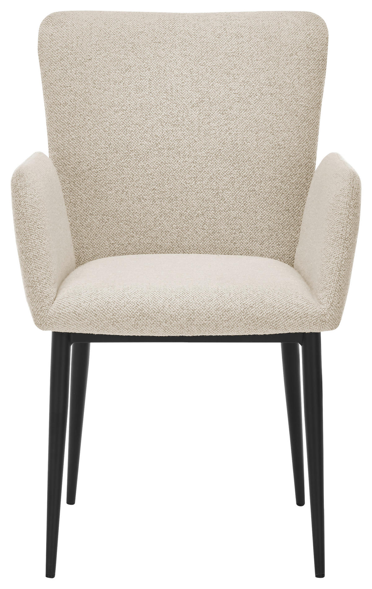 ARMLEHNSTUHL  in Stahl Bouclé  - Creme/Schwarz, Trend, Textil/Metall (57/86/61,5cm) - SetOne by Musterring