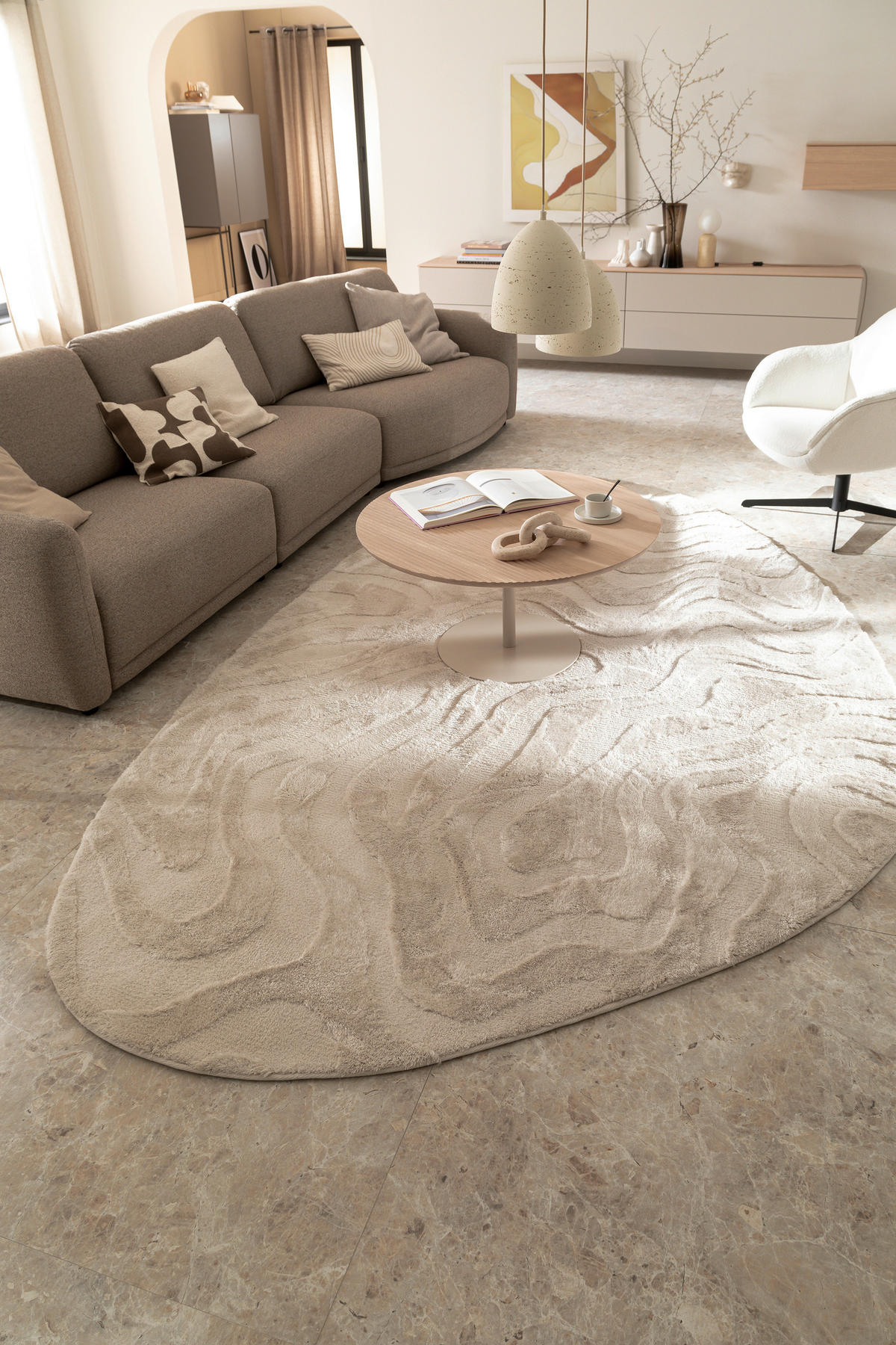 WEBTEPPICH 160/230 cm Blaze  - Weiss, Design, Textil (160/230cm) - Schöner Wohnen
