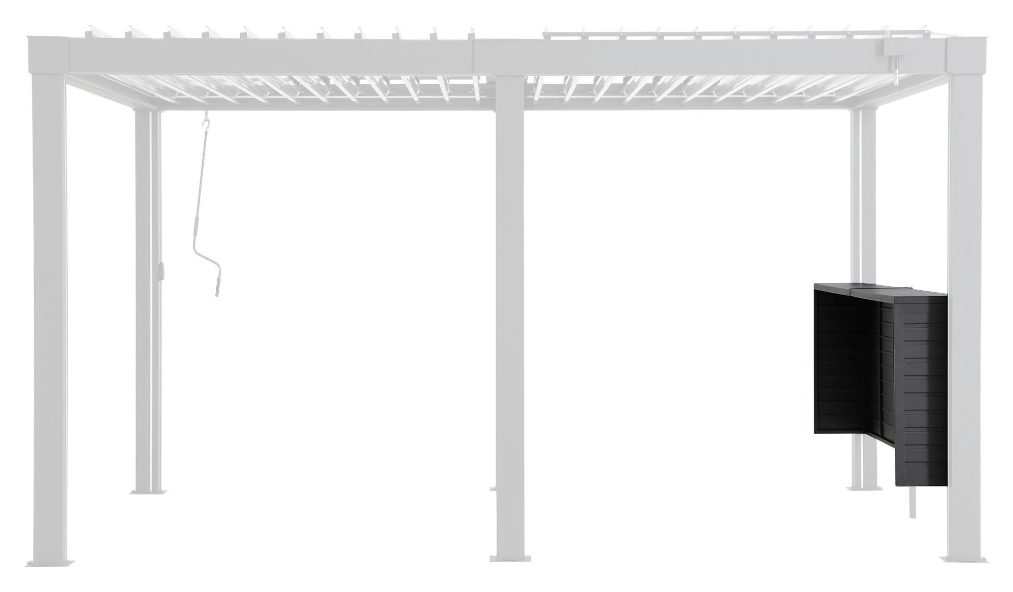 PERGOLA-BAR 278/114/30 cm   - Anthrazit, Basics, Metall (278/114/30cm) - Modante