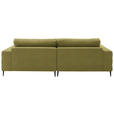 ECKSOFA  in Flachgewebe Hellgrün  253/177 cm  - Schwarz/Hellgrün, Design, Textil/Metall (253/177cm) - Dieter Knoll