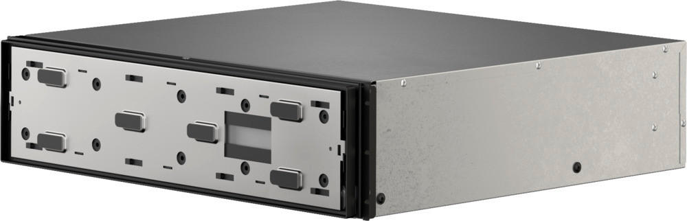 WÄRMESCHUBLADE MS140  - Schwarz, MODERN, Glas/Metall (55,9/14/53,7cm) - Bora