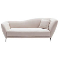 RÉCAMIERE Naturfarben Chenille Zierkissen, Rücken echt  - Schwarz/Naturfarben, KONVENTIONELL, Textil/Metall (224/70/97cm) - Hom`in