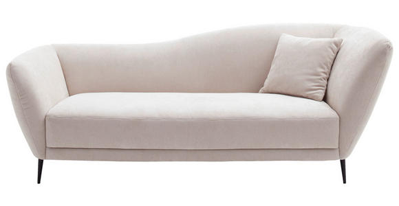 RÉCAMIERE Naturfarben Chenille Zierkissen, Rücken echt  - Schwarz/Naturfarben, KONVENTIONELL, Textil/Metall (224/70/97cm) - Hom`in