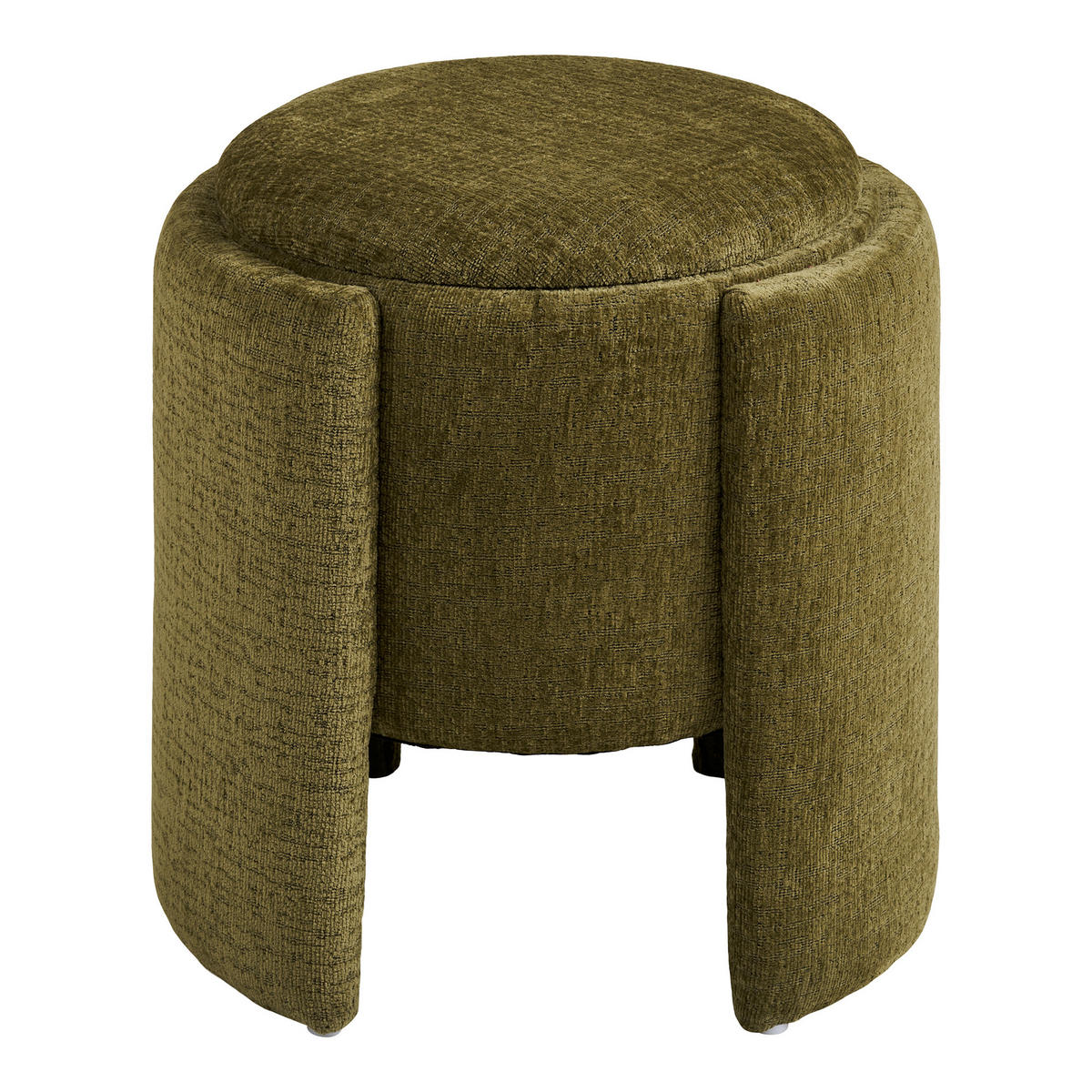 HOCKER in Textil Dunkelgrün  - Dunkelgrün, Basics, Textil (42/42/44cm)