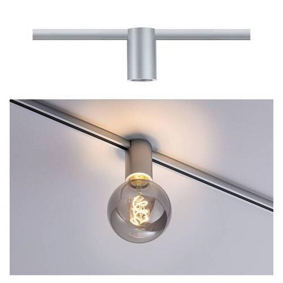SCHIENENSYSTEM-STRAHLER URail 5,5/9,6 cm   - Chromfarben, Basics, Metall (5,5/9,6cm) - Paulmann