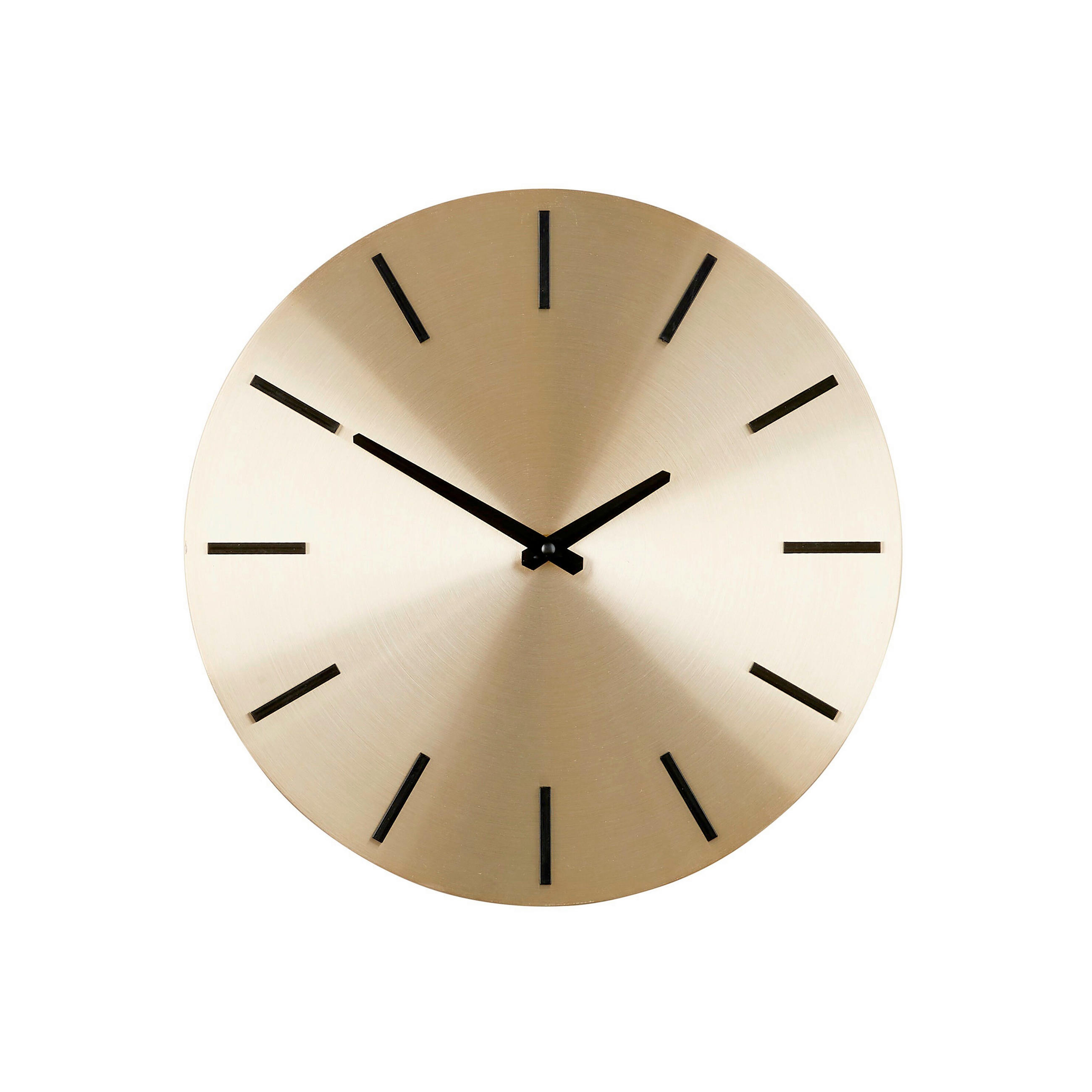 NÁSTĚNNÉ HODINY barvy zlata 35,5 cm - barvy zlata, Basics, kov (35,5cm)
