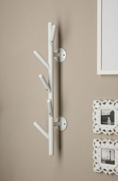 WANDGARDEROBE  in Weiß  - Weiß, Design, Metall (12/63/16cm)