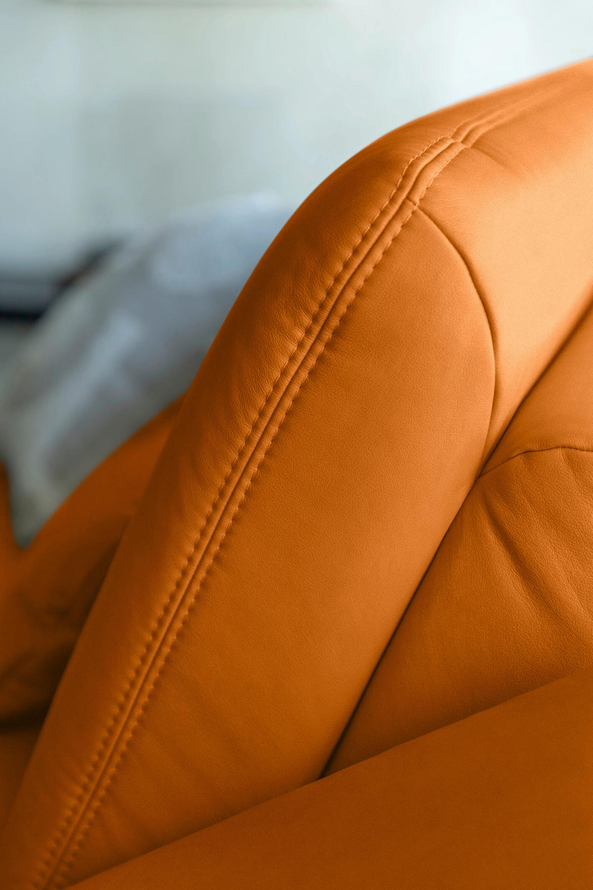 ECKSOFA JOOP! STUDIO in Echtleder Orange  180/301 cm  - Schwarz/Orange, KONVENTIONELL, Leder/Metall (180/301cm) - Joop!