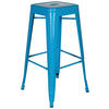 BARHOCKER Hellblau Stahl stapelbar  - Hellblau, Basics, Metall (44/77/44cm) - MID.YOU