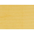CHAISELONGUE in Feincord Gelb  - Gelb/Schwarz, Design, Textil/Metall (190/90/95cm) - Carryhome