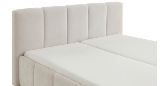 POLSTERBETT Beige 180/200 cm  - Beige/Schwarz, Design, Holz/Textil (180/200cm) - Xora