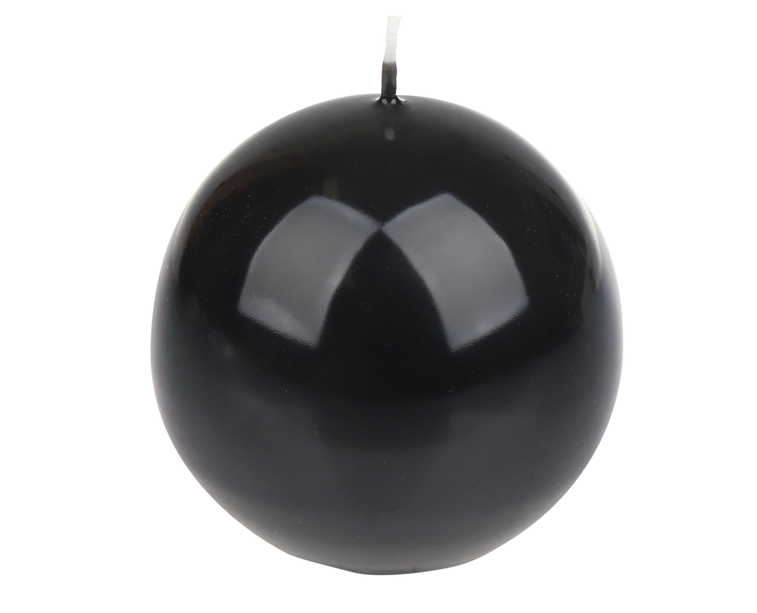 KUGELKERZE 8,0 cm  - Schwarz, Basics, Paraffin (8,0cm) - Steinhart