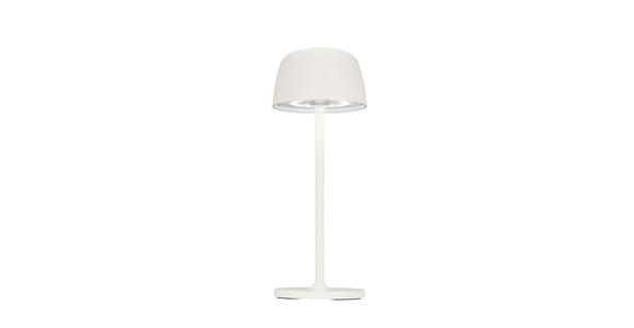 AKKU-TISCHLEUCHTE Las Vegas 10,5/27 cm  - Transparent/Weiß, Design, Kunststoff/Metall (10,5/27cm) - Novel