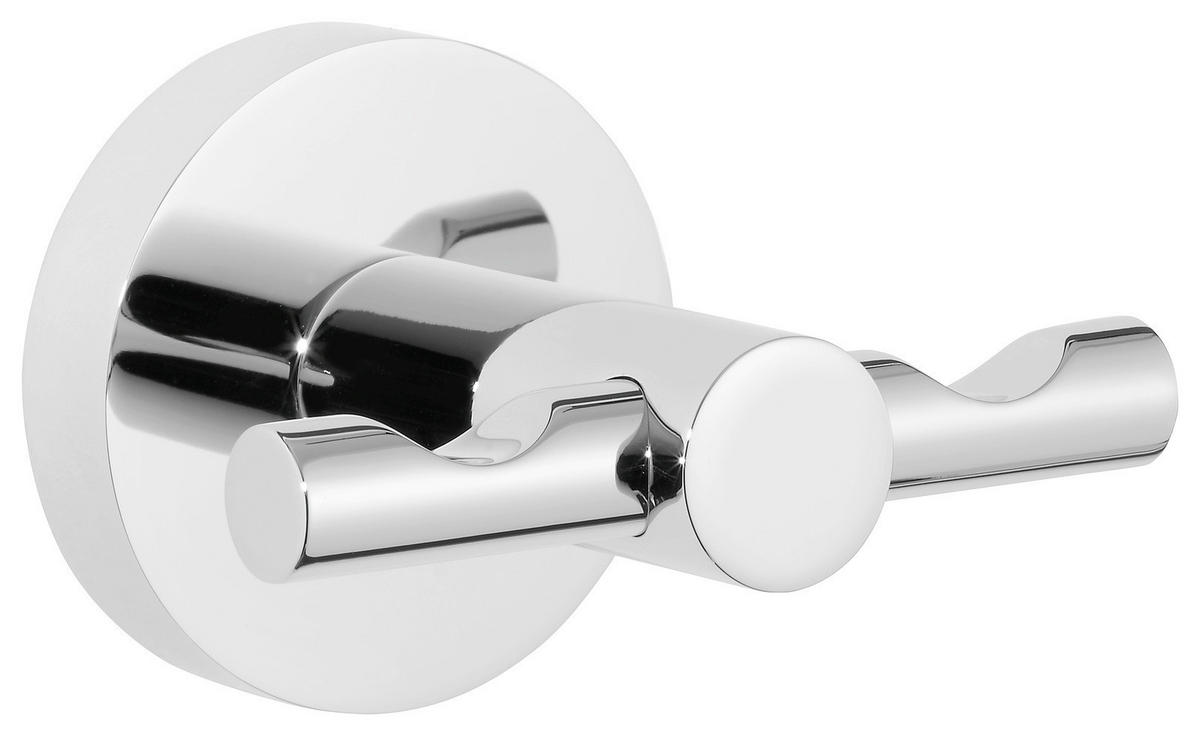 DOPPELHAKEN Chromfarben  - Chromfarben, Basics, Metall (7,5/5/6,2cm) - Tesa