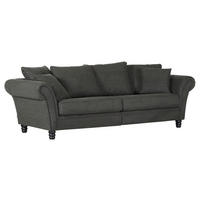 MEGA SOFFA i flatväv mörkgrå, mörkgrön  - mörkgrå/grön, Design, trä/textil (270/80/53/110cm)