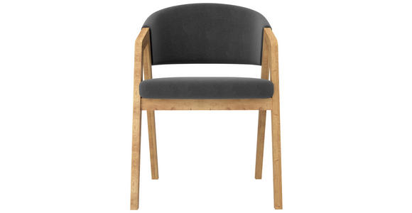 ARMLEHNSTUHL  in Mikrofaser  - Hellgrau, KONVENTIONELL, Holz/Textil (59/81/60cm) - Carryhome