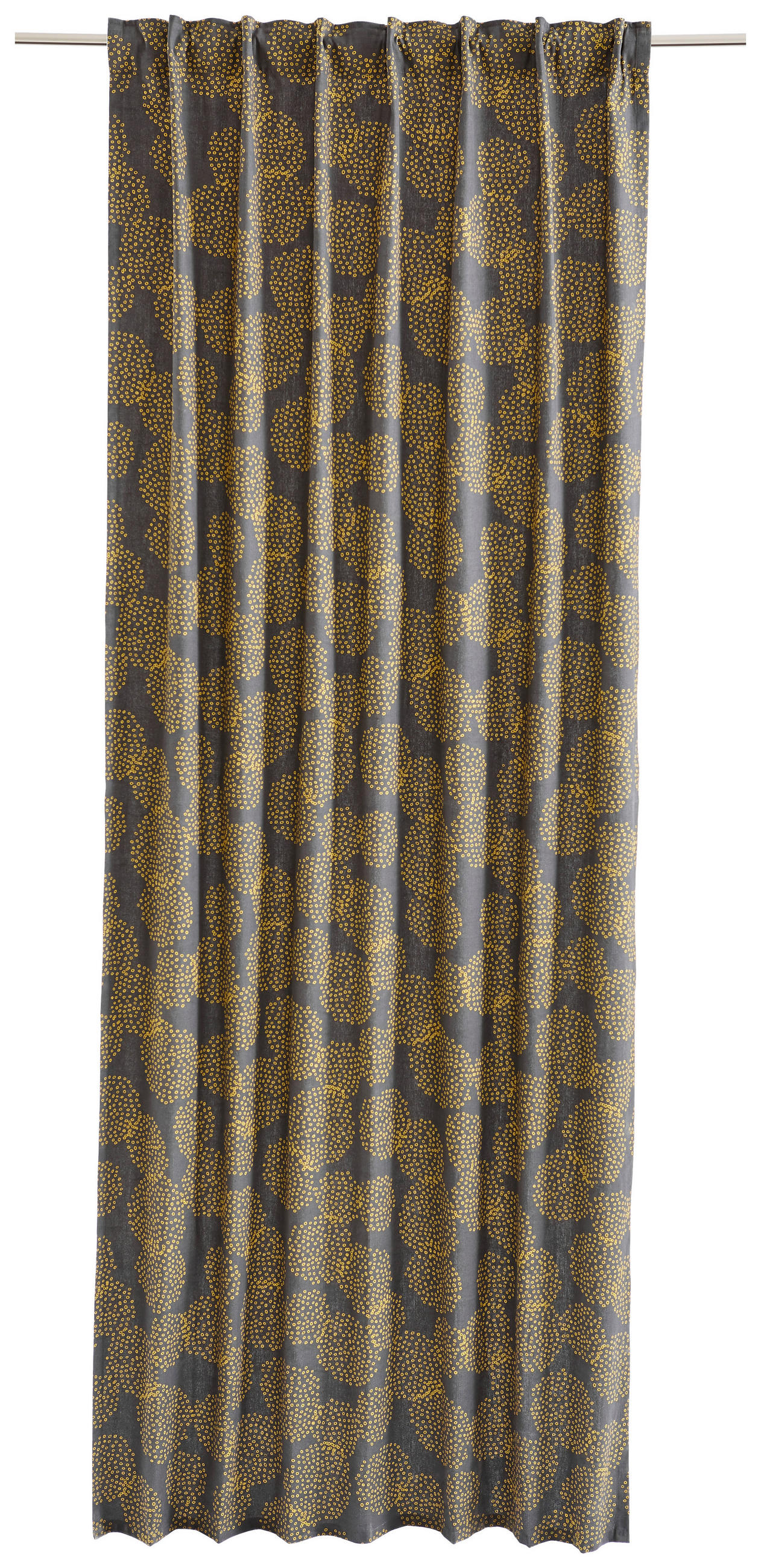 HOTOVÝ ZÁVĚS, neprůsvitné, 130/250 cm - černá/barvy zlata, Basics, textil (130/250cm) - Esprit