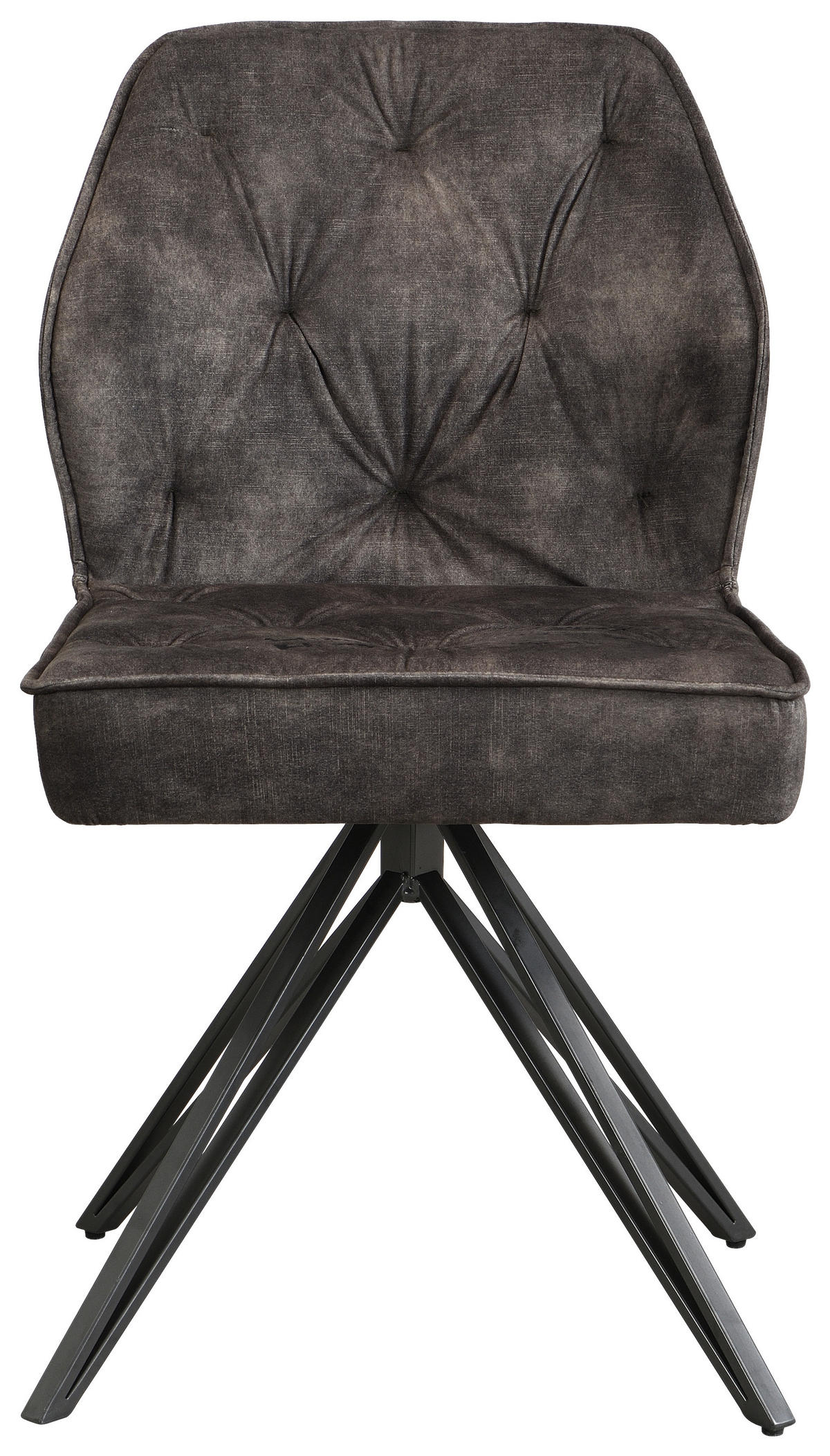 STUHL   Webstoff  Schwarz, Graugrün  - Schwarz/Graugrün, Design, Textil/Metall (50/85/60cm) - Carryhome
