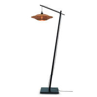 STEHLEUCHTE 44/176 cm    - Schwarz/Naturfarben, Trend, Holz (44/176cm) - Good & Mojo