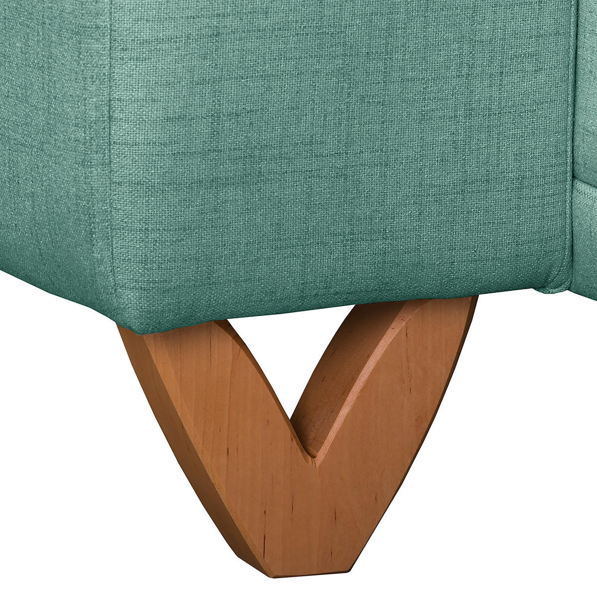 ECKSOFA in Textilgeflecht Mintgrün  - Wengefarben/Mintgrün, Design, Holz/Textil (257/174cm) - Livetastic