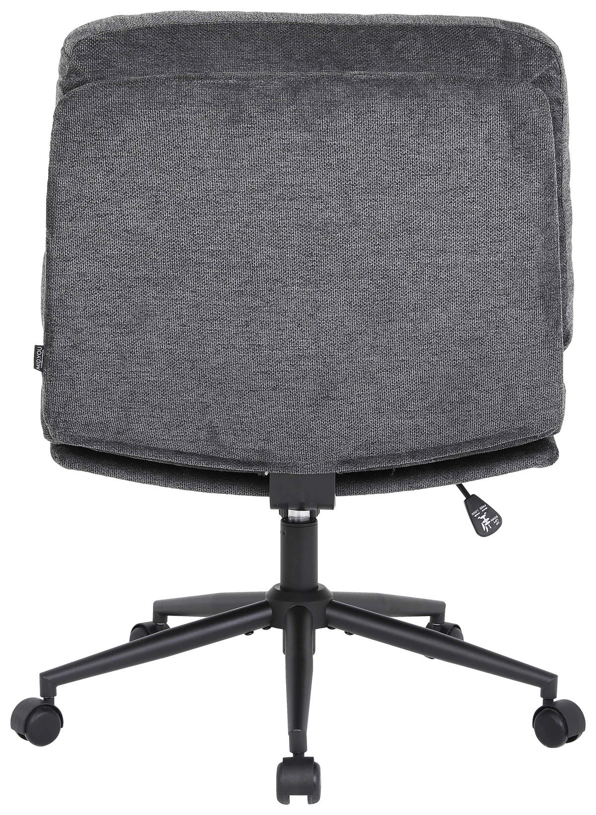 DREHSTUHL  in Mikrofaser Grau  - Schwarz/Grau, MODERN, Holz/Kunststoff (66/90/98/76cm) - MID.YOU