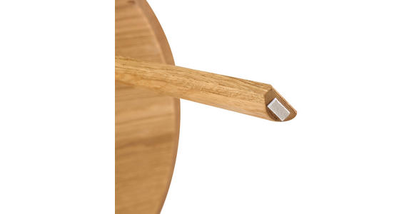 COUCHTISCH Eiche furniert, massiv 80/80/39 cm rund Eichefarben  - Eichefarben, Design, Holz/Holzwerkstoff (80/80/39cm) - Carryhome