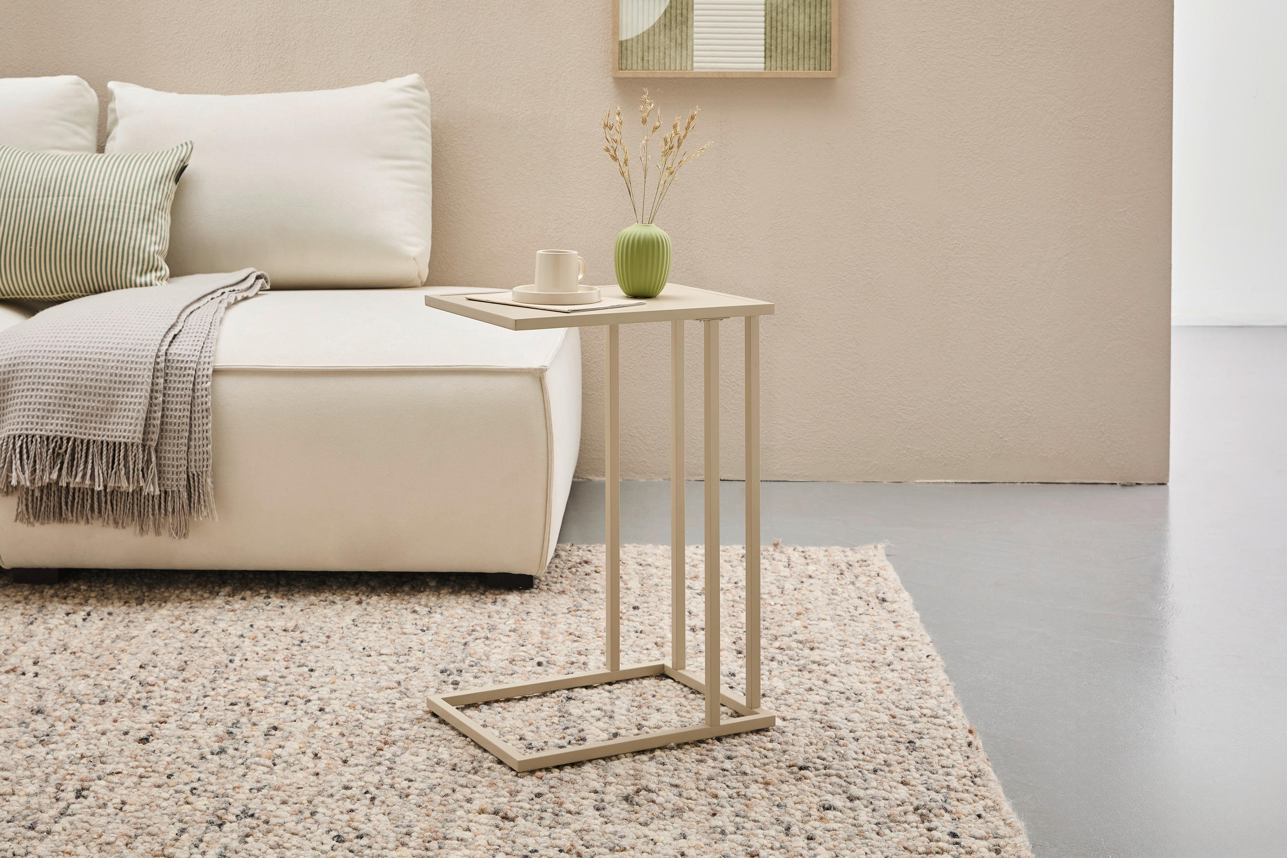 BEISTELLTISCH 30/40/60 cm Kaschmir rechteckig  - Kaschmir, Design, Holzwerkstoff/Metall (30/40/60cm) - home24
