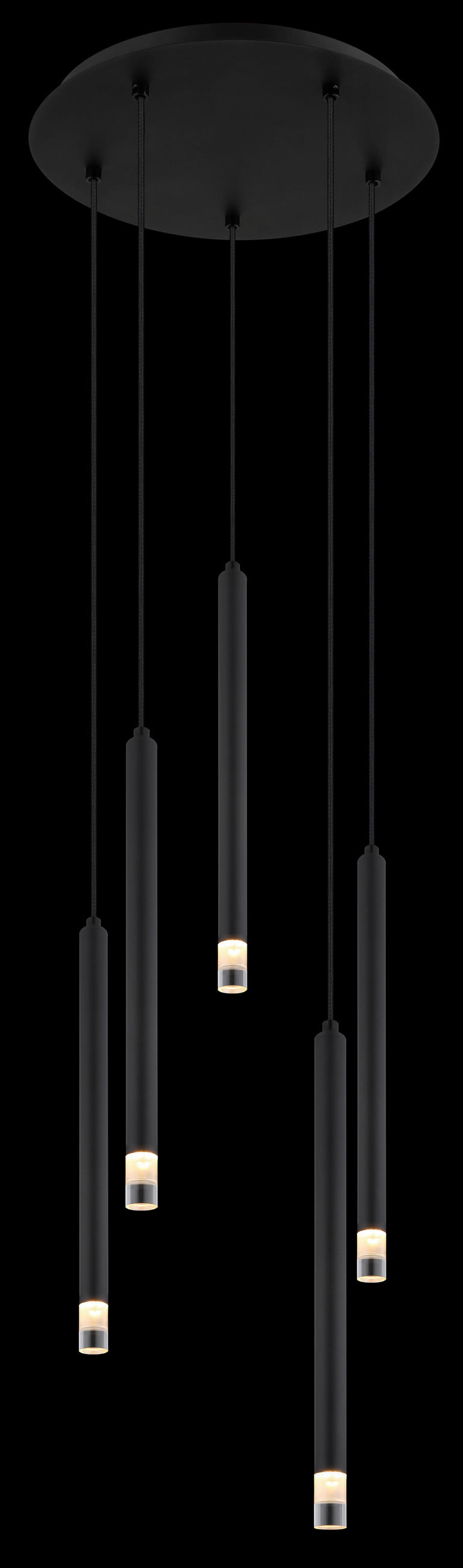 HÄNGELEUCHTE 34/120 cm    - Klar/Schwarz, Basics, Kunststoff/Textil (34/120cm) - Globo