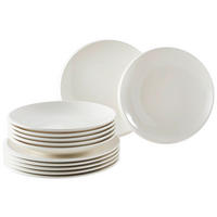 TAFELSERVICE Weiß New Moon 12-teilig 6 Personen  - Weiß, KONVENTIONELL, Keramik - Villeroy & Boch