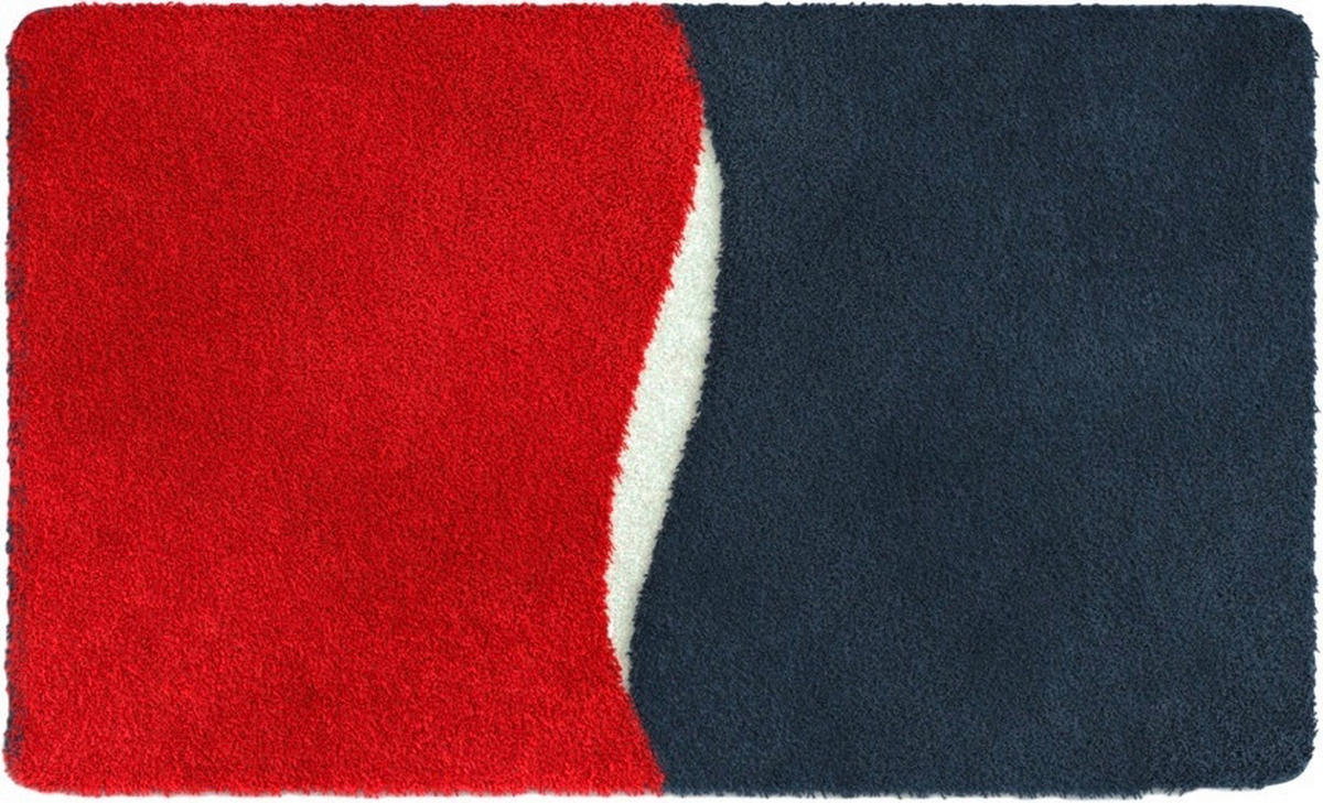 BADEMATTE Rot 60/100 cm  - Rot, Basics, Kunststoff/Textil (60/100cm) - Grund