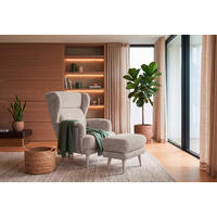 HOCKER Textil Beige  - Kaschmir/Beige, Modern, Holzwerkstoff/Textil (63/43/42cm) - MID.YOU