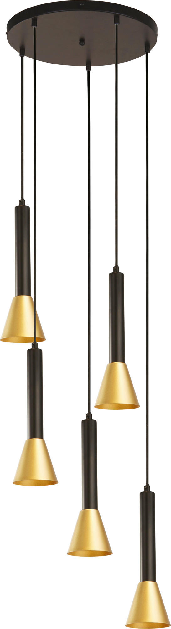 Searchlight Hängeleuchte Signal Schwarz, Gold 28 cm