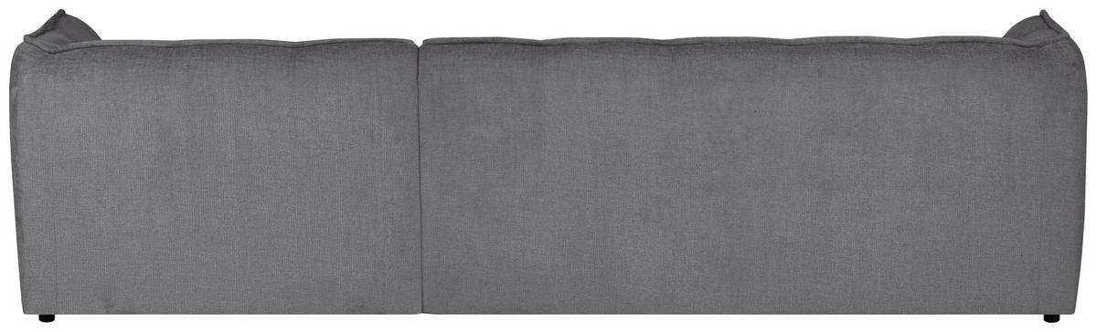 ECKSOFA LIVOLI in Chenille Hellgrau  276/160 cm  - Hellgrau/Schwarz, Design, Textil (276/160cm) - MID.YOU